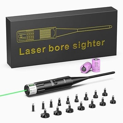 46% OFF MidTen Green Bore Sight Kit for .17 to 12GA Caliber, Bright Green Dot BoreSighter with Big Press Switch W/CODE BFDEEPML - $14.57 (Free S/H over $25)