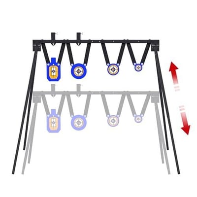 ATFLBOX AR500 Steel Target for Shooting Stand System Set, 63" Adjustable Height, 3/8'' Thick 7''x12'' Silhouette and 4'' 6'' 8'' Gong Targets, 10pcs Paper Targets and Target Holder Expansion Kit - $159.99 + FREE Shipping