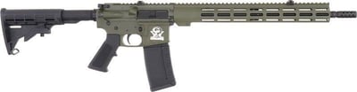 Great Lakes .223 Wylde AR-15 16" Barrel 1:8 Twist OD Green 15" M-LOK Handguard - $573.49  (Free S/H on Firearms)