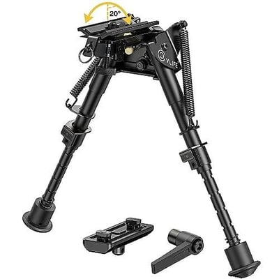 CVLIFE 6-9 Inches Carbon Fiber Rifle Bipod with Adapter Compatible with Mlok - $16.5 w/code "H5WLK7XX" (Free S/H over $25)