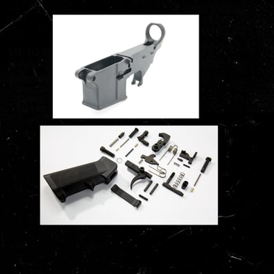 Gorilla Machining AR-15 80% Black Lower Receiver Frame / Lower Part kit - $84.99 