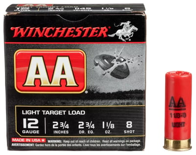 Winchester AA Target Loads Shotshells - 12 Gauge - 1-1/8 oz. - 7.5 Shot - 250 rounds - $129.99 (Free S/H over $50)