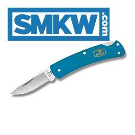 Buck Knives 524 Alumni Lockback 2.875" with Blue Aluminum Handles and Stonewashed Finish 420 HC Stainless Steel - $19.99 (Free S/H over $75, excl. ammo)