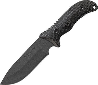 Schrade Frontier 10.4" High Carbon Steel Full Tang Fixed Blade Knife with 5" Drop Point TPE Handle - $20 (Free S/H over $25)