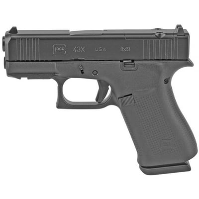 Glock G43X MOS USA 9mm 3.41" GMB Fixed Sights Black 10rd - $465 w/code "WELCOME20" 