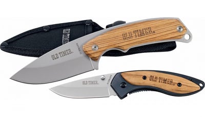 Old Timer Zebrawood Folding Knife Combo - $14.99 shipped