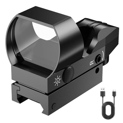 AIRAWT Rechargeable Reflex Sight 1X28x40mm Red & Green Dot 4 Adjustable Reticles Paintball Sight with Picatinny Mount Absolute Co-Witness - $19.49 w/code "50UY5XQQ" + FREE Shipping