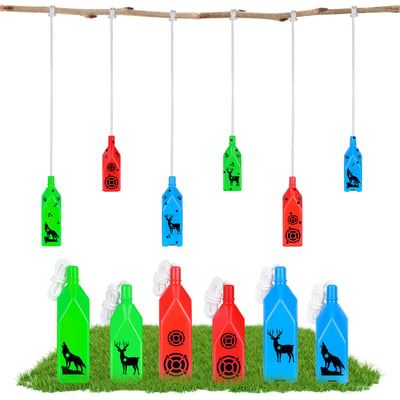 6-Pack Plastic Bottle Shooting Targets-Large and Small Target Combination with Hanging Rope for Target Practice, Ideal for Indoor and Outdoor Gun Ranges - $18.39 After Code “LSPPVS9E” (20%OFF) + FREE Shipping