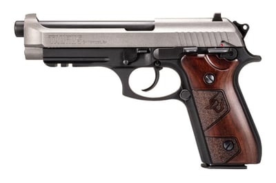 Taurus PT92 9mm Semi-Auto Pistol with Wood Grips, Black/Tungsten Finish - $529.99 (Free S/H on Firearms)