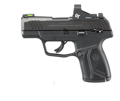 Ruger MAX-9-CT Striker Fired Sub-Compact 9mm 3.2" Black 12Rd Crimson Trace Optic Optic Ready Thumb Safety Front Night Sight Black Oxide - $329.99 