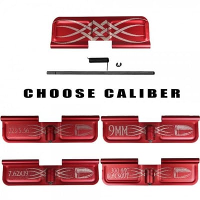 AR-15 Tribal Dust Cover / Red / Choose Caliber Engraving - $12.95