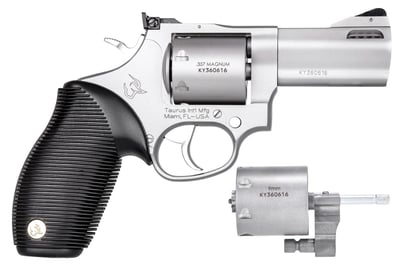 TAURUS 692 Standard 357 Mag / 38 Special / 9mm 3" 7rd Revolver - Stainless Rubber Grips - $602.99 (Free S/H on Firearms)