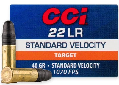 CCI Standard Velocity - 22 LR - 40 Grain LRN - 5000 Rounds - $485 