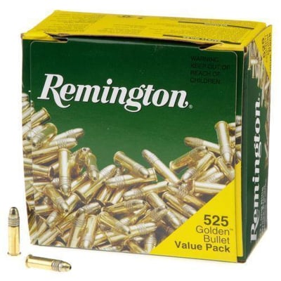 Remington Golden Bullet .22 LR 36 Gr HP 525 Rounds - $39.99 (Free S/H over $25, $8 Flat Rate on Ammo or Free store pickup)