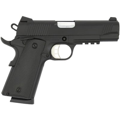 TISAS (SDS Imports) 1911 B45R Carry 45ACP 4.25" 8rd Pistol w/ Rail - Black / Rubber Grip - $397.99 (Add To Cart)