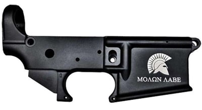 Anderson AM-15 Forged Stripped AR15 Lower Receiver - Black Spartan Molon Labe Logo Retail Packaging - $42.79 