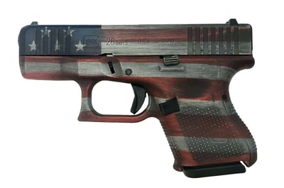 Glock 26 Gen 5 Custom "American Flag" 9mm, 3.43" Barrel, 10rd - $517.75 (Free S/H on Firearms)