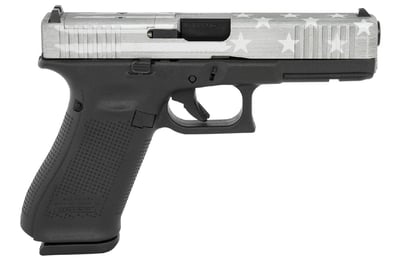 GLOCK G17 G5 9mm 4.49" 17rd Gray Battle Worn Flag Cerakote Finish and MOS Cuts - $667.83 (Free S/H on Firearms)