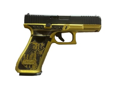 Glock G45 Gen 5 MOS Don Wick 4.02" 9mm 17rd Pistol, Black / Gold Engraved - $749.99 