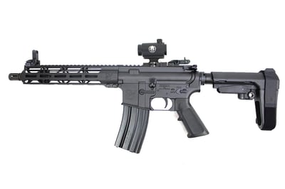 5.56 Nato 'Operator Series' 10.5" Nitride Complete Pistol / 1:7 Twist / 10" MLOK Handguard / SBA3 Brace / Red Dot Optic - $725.99 