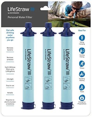 LifeStraw Personal Water Filter, 3 Piece - $25.98 (Free S/H over $25)