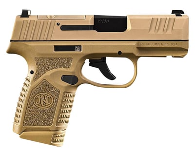 FN Reflex MRD NMS 3.3" 9MM 15rd Subcompact Semi-Auto Pistol - FDE - $479 