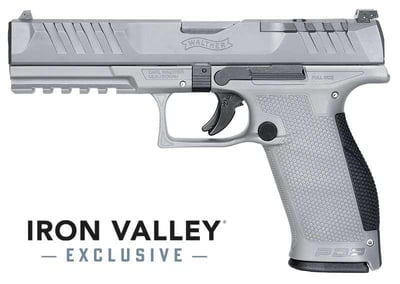 WALTHER PDP GRAY, 9MM, 5" BARREL, OPTIC READY, (2) 18 ROUNDS - $499.99 