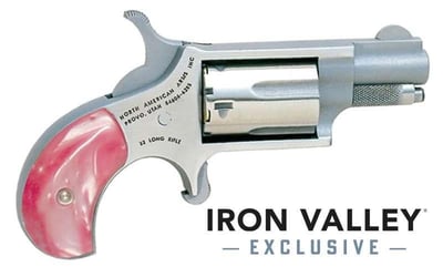 North American Arms Mini-Revolver 22 LR Pink Pearl Grip 5- Shot - $289 