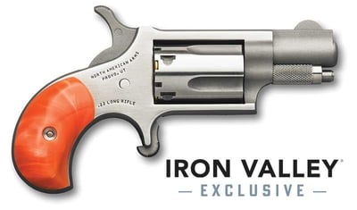 North American Arms Mini-Revolver .22 LR 5-rd Fixed Sight Orange Pearl Grip - $259.99