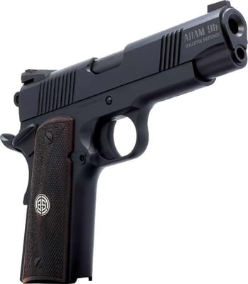 Dickinson 1911 Adam 45ACP, 4.37" Barrel, Matte Black Slide, Shiny Black Frame, Wood Grips, 8rd - $309.99
