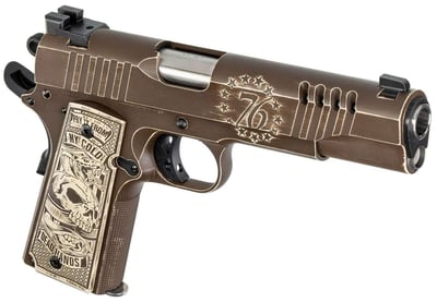 Auto Ordnance 1911 .45 ACP 7-Round Custom Engraved, Plum Brown Cerakote - $806.79 (Add To Cart) (Free S/H on Firearms)