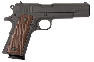 Tisas 1911 A1 Service 45 ACP 5" Barrel 7+1 Black Beavertail Frame Grip Safety Dark Gray Cerakote - $299.99 