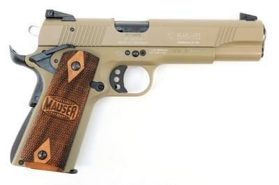 Blue Line Solutions Mauser 1911-22 22LR Rimfire Pistol with Tan Frame and Walnut Grips - $236.89 (Free S/H on Firearms)