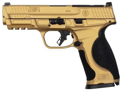 Smith and Wesson M&P9 2.0 Metal 9mm 4.25" Barrel 2- 17rd Mag Optics Cut Gold Cerakote - $750 