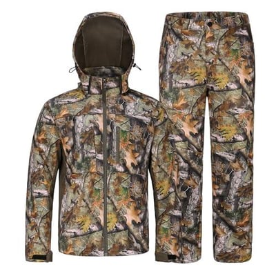 UIIHUNT Hunting Clothes Fleece Lining: Safety Strap Compatible Water Resistant Silent Hunting Jacket and Pants XXL - $38.98 (coupon price) + FREE Shipping