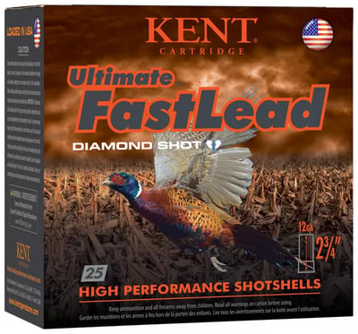 Kent Ultimate Fast Lead Shotgun Shells 12 Gauge #6 2.75" 250 Rounds - $139.99 (Free S/H over $50)