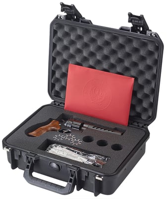 Ruger 5065 Super GP100 357 Mag/38 Special 8rd 5.50" Matte Black PVD Half-Lug Ported Barrel, Matte Black PVD Cylinder, Matte Black PVD Stainless Steel Frame, Hogue, Hardwood Grip - $1799 