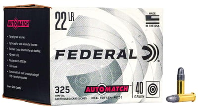 Federal AM22 Champion Training 22 LR 40 gr Lead Round Nose (LRN) 325 Rnds - $17.81