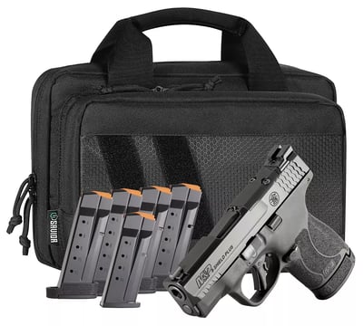 Smith & Wesson M&P9 Shield Plus Bundle 9mm Pistol 3.1" Nts, Night Sights, Or, Bag, 6 Mags - $425.03 (Free S/H on Firearms)