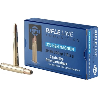 Prvi Partizan 375 H&H Magnum Ammo 300 Grain Round Nose Soft Point 200 rounds - $359.80 shipped