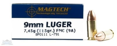 Magtech 9mm Luger 115gr FMJ 50rds - $12.99 
