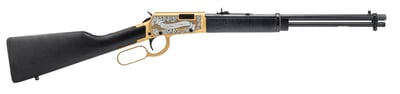 Rossi Rio Bravo Limited 1 of 500 Reagen .22 LR 15+1 18" Black & Gold Engraved Lever Action Rifle - $365.41