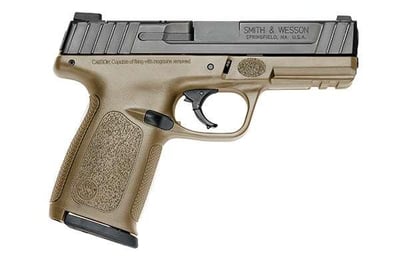 Smith & Wesson SD9 9mm Luger 4" 16+1 Black Armornite Stainless Steel Slide Flat Dark Earth Polymer Grip - $255.99 