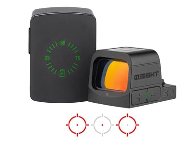 Osight S, 2MOA Dot + 32MOA Circle Red Dot Sight With Charging Cover RMSc Footprint Black - $159.15 (Add to cart for best price)