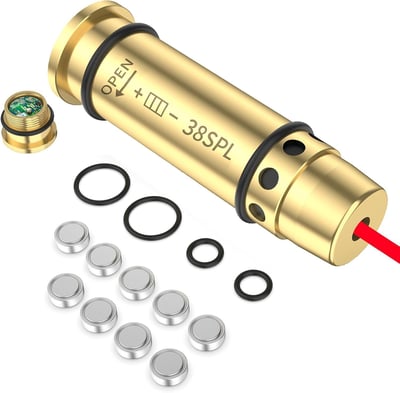 Laser Training Cartridge for .38SPL/.357mag with Built in Rubber Snap Cap for Dry Fire Training Practice - $17.99 After Code:NUQ72025 + FREE Shipping