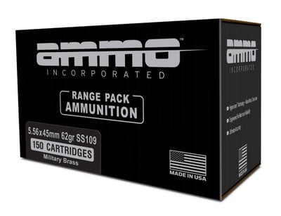 Ammo Inc. 5.56 Ammo 62 Gr M855 Military Brass 150rds - $74.99