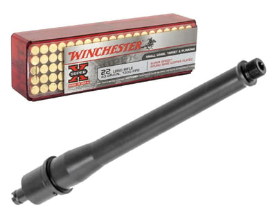 Ammo Bundle RTB 9" .22 AR Barrel - 22LR + 100 rds Winchester .22 Long Rifle Ammo 40 Grain SuperX Round Nose Ammo - $63.32 with code JUN10PER 