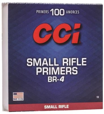 CCI Small Rifle Primers #BR4 Bench Rest 5000 Piece - $408.34 (Free Shipping on $100+ Orders)