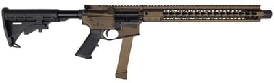 Brigade Manufacturing BRF-15 Rifle Forged Receiver 9mm, 1-33rd magazine 16" Barrel Midnight Burnt Bronze Adjustable Stock 15" Rail Mini Can - A0911663 - $599.99 