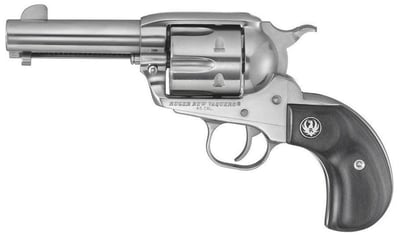 RUGER Vaquero 45 LC 3.75" 6rd Revolver Stainless Steel + Black Laminate Birds Head Grip - $879